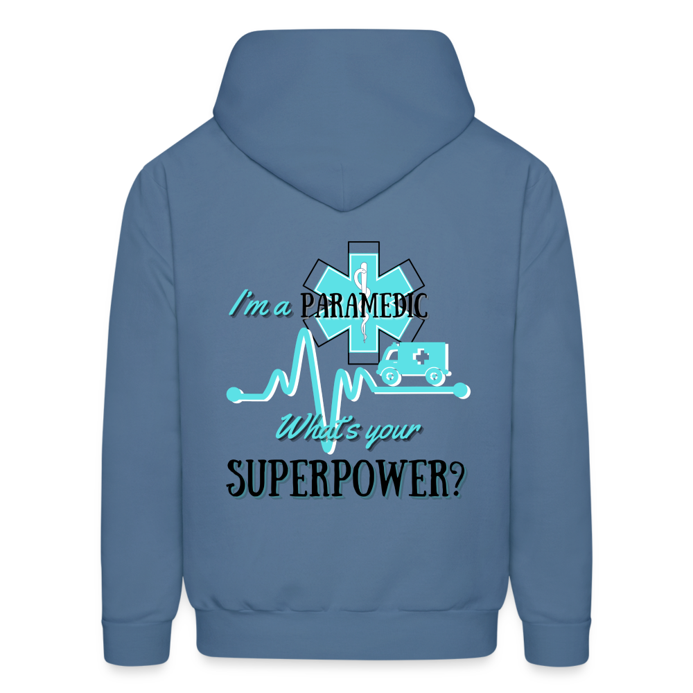 Paramedic Super Power Customizable Hoodie - denim blue