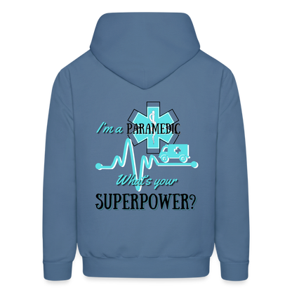 Paramedic Super Power Customizable Hoodie - denim blue