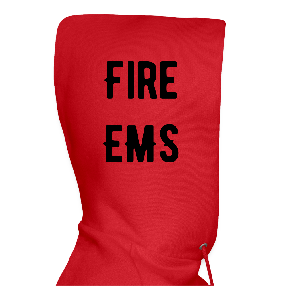 Fire EMS Customizable Hoodie - red