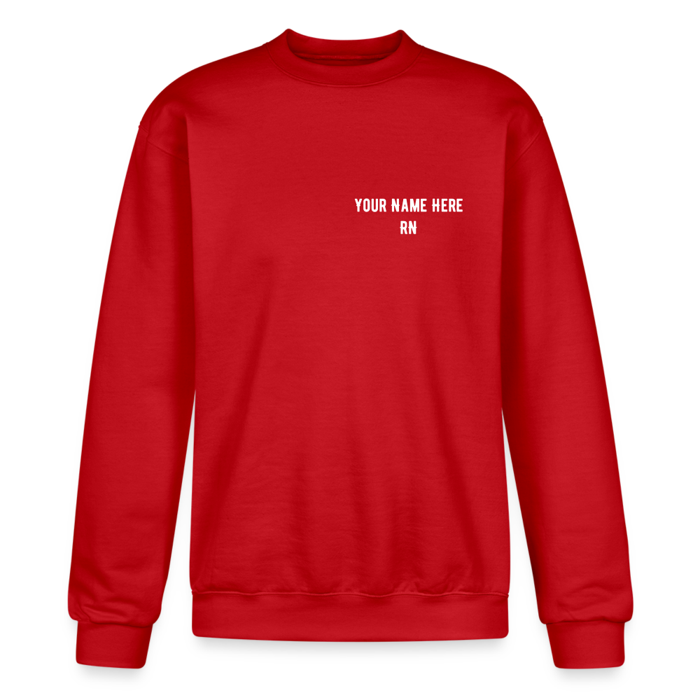 RN Call Light Customizable Sweatshirt - Scarlet