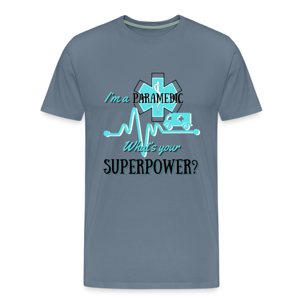 Paramedic Super Power T-Shirt - steel blue