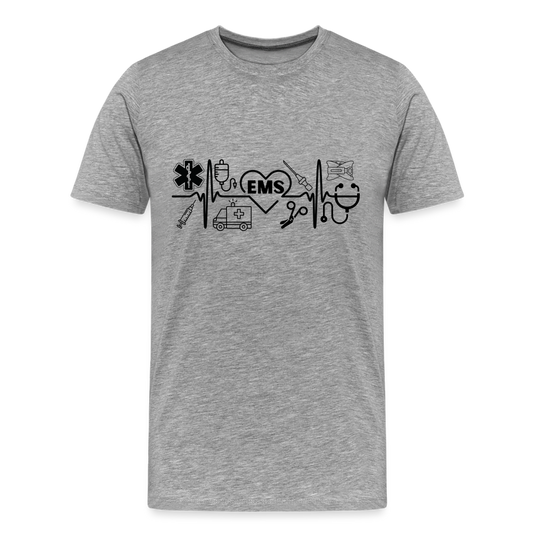 EMS Banner Black T-Shirt - heather gray