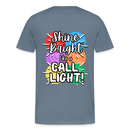 RN Call Light T-Shirt Customizable - steel blue