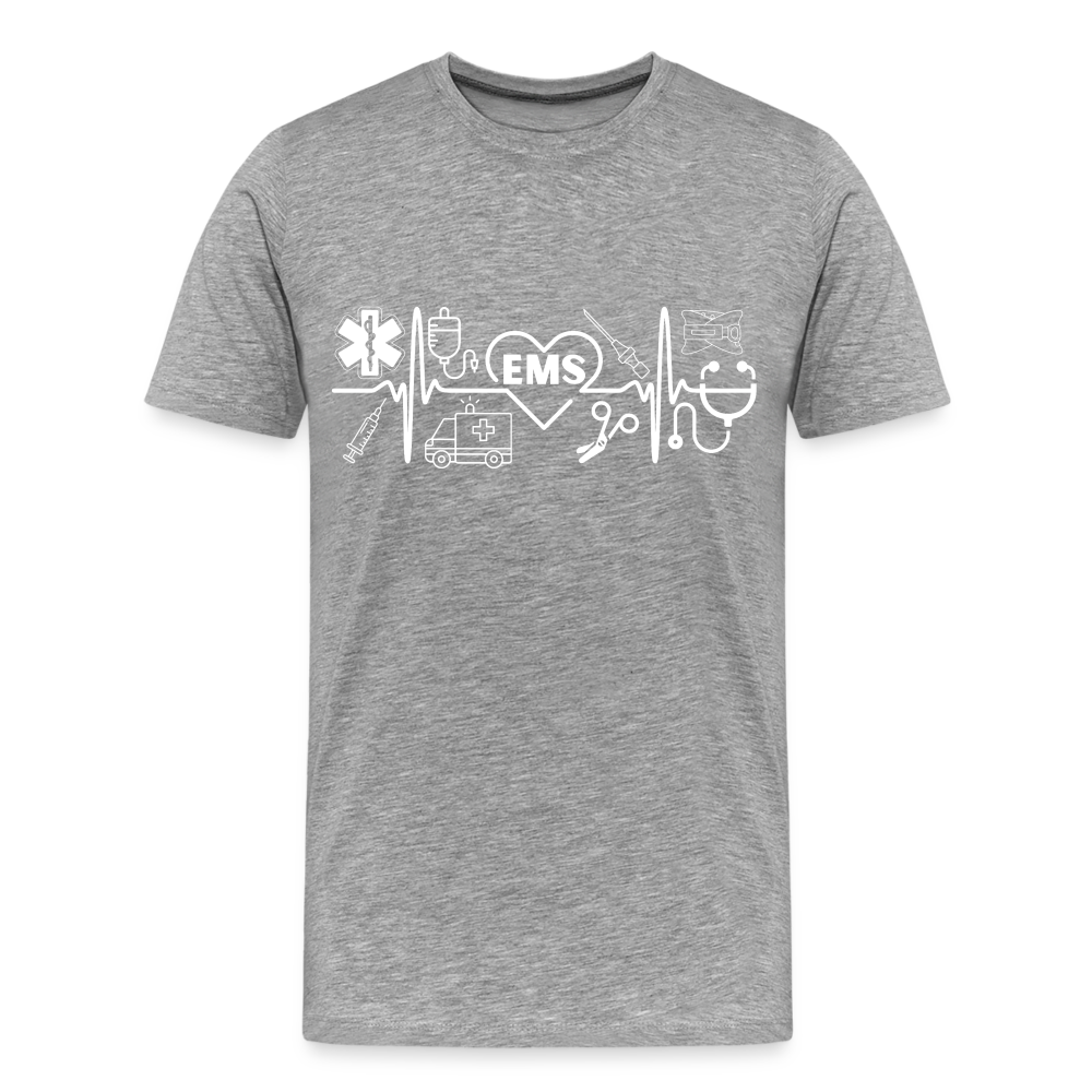 EMS Banner White T-Shirt - heather gray