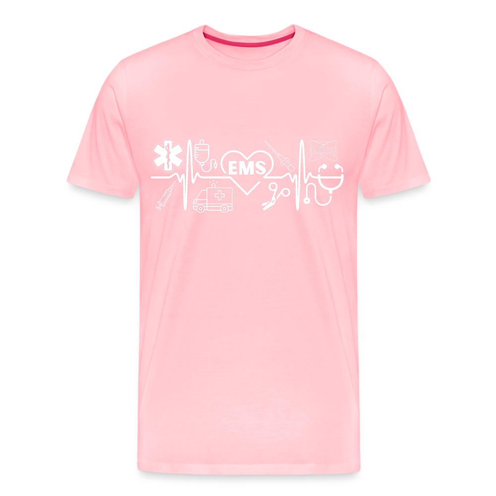 EMS Banner White T-Shirt - pink
