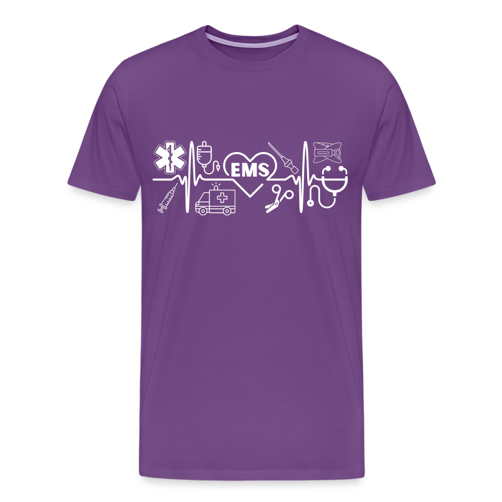 EMS Banner White T-Shirt - purple