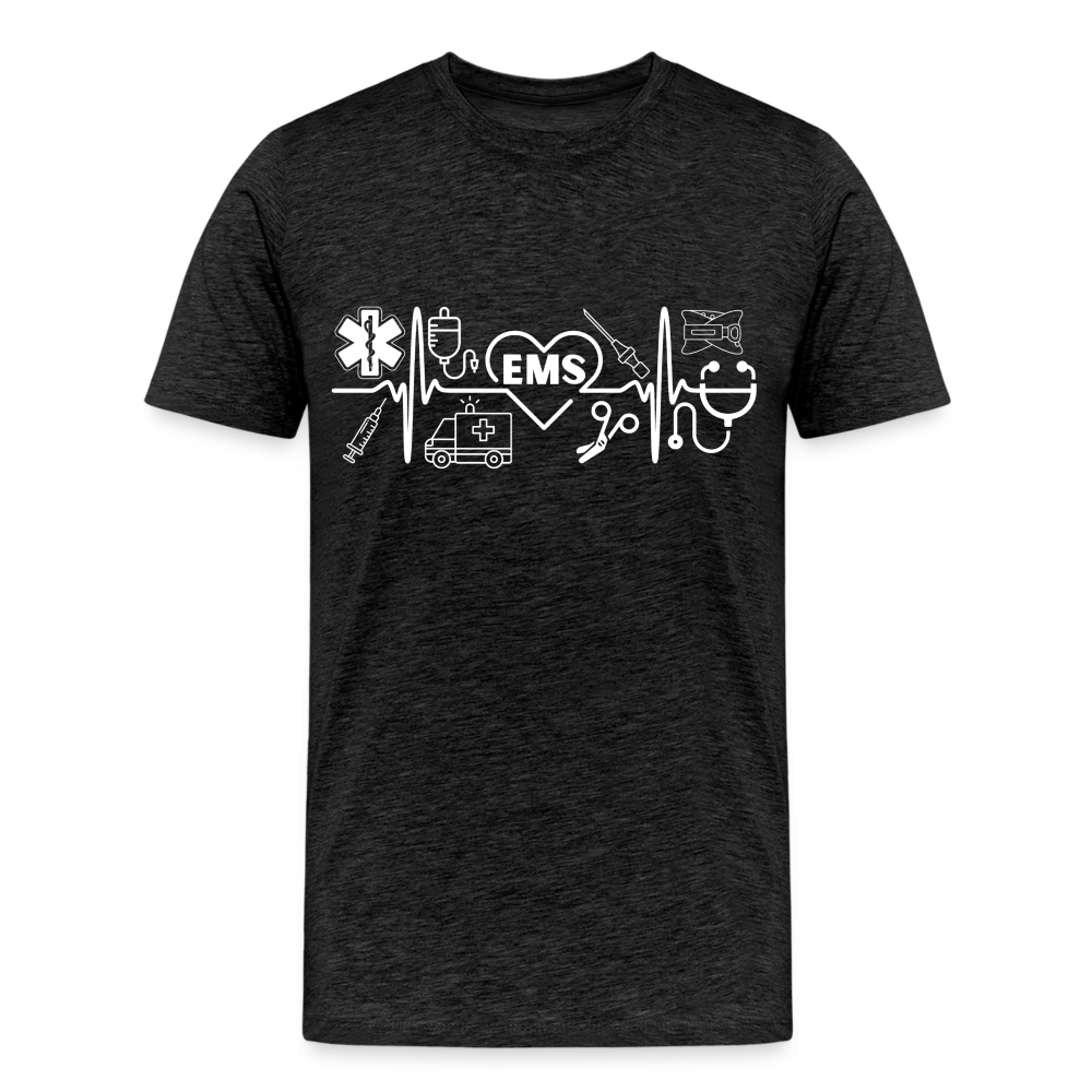 EMS Banner White T-Shirt - charcoal grey