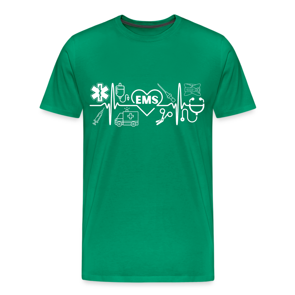 EMS Banner White T-Shirt - kelly green