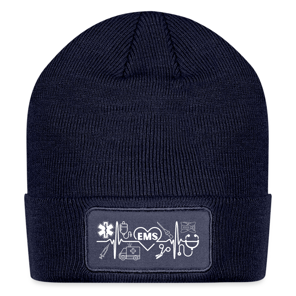 EMS Banner Patch Beanie - navy