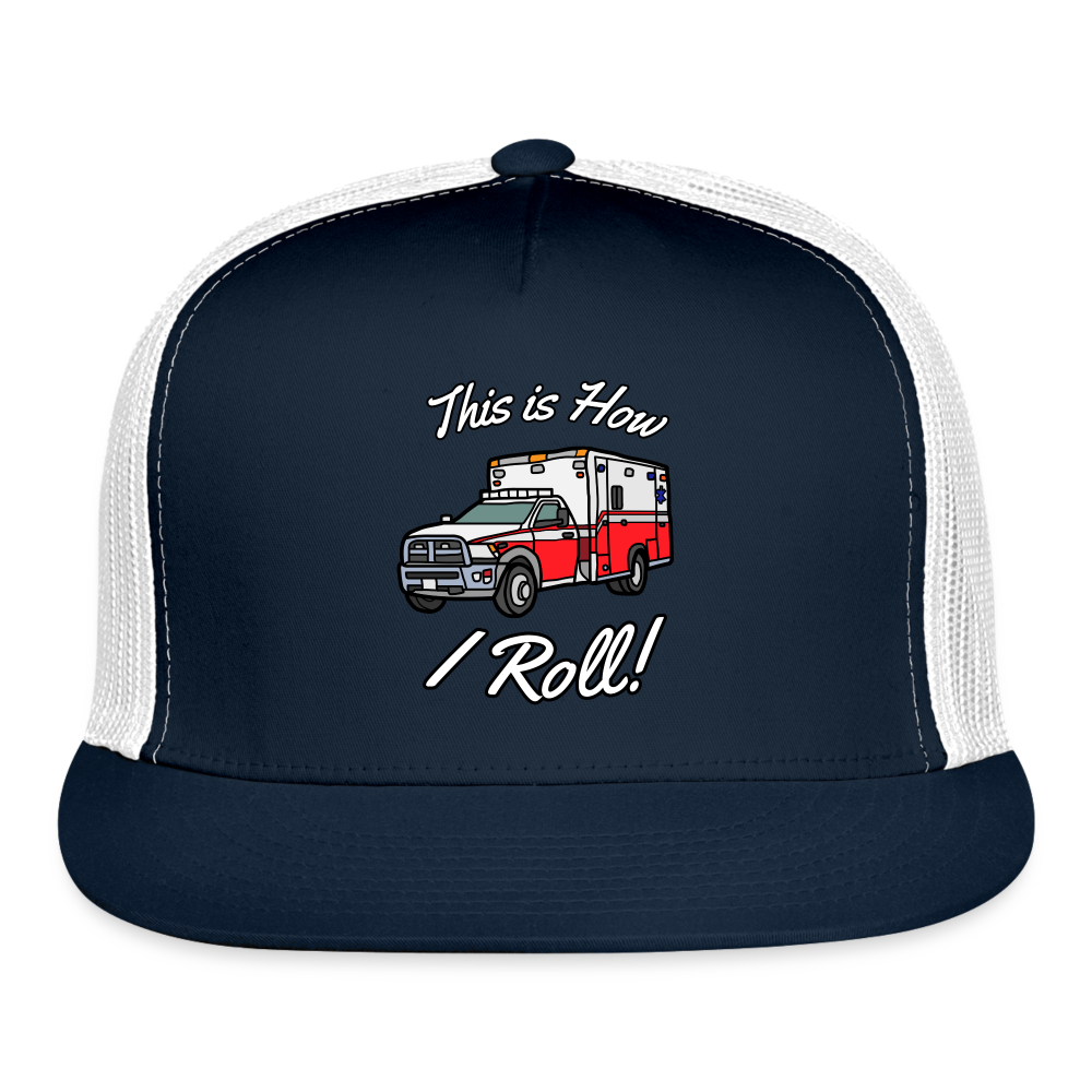 EMS How I Roll Trucker Cap - navy/white