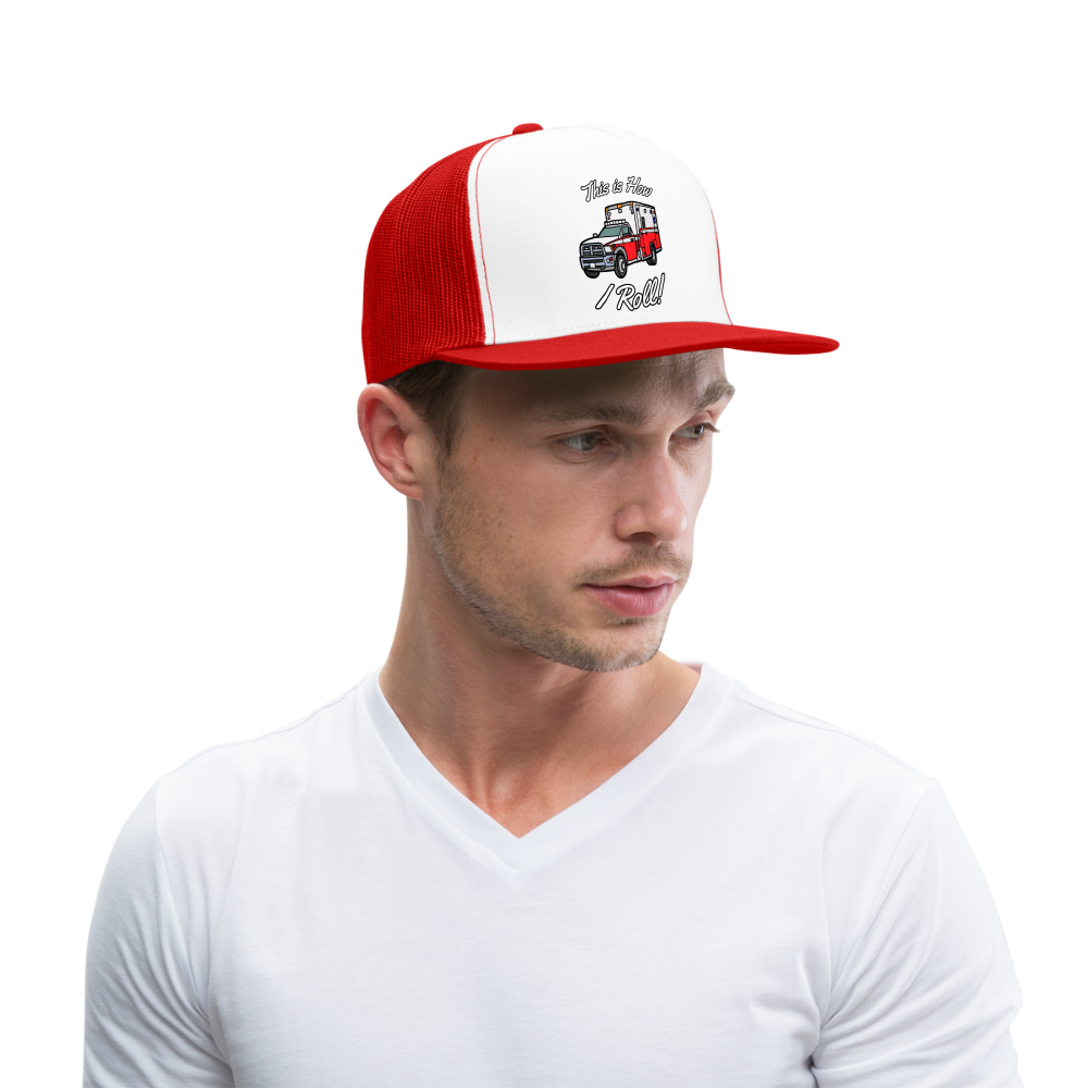 EMS How I Roll Trucker Cap - white/red