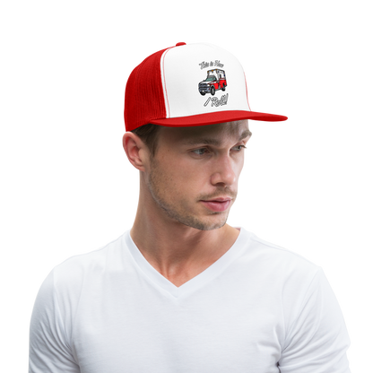 EMS How I Roll Trucker Cap - white/red