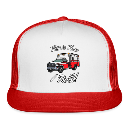 EMS How I Roll Trucker Cap - white/red