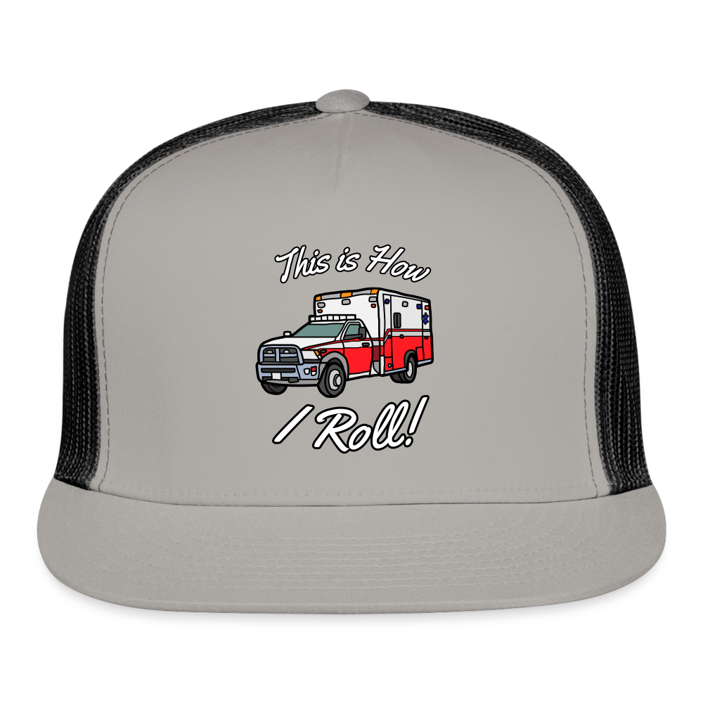 EMS How I Roll Trucker Cap - gray/black