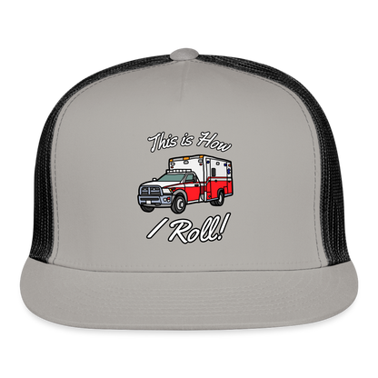 EMS How I Roll Trucker Cap - gray/black
