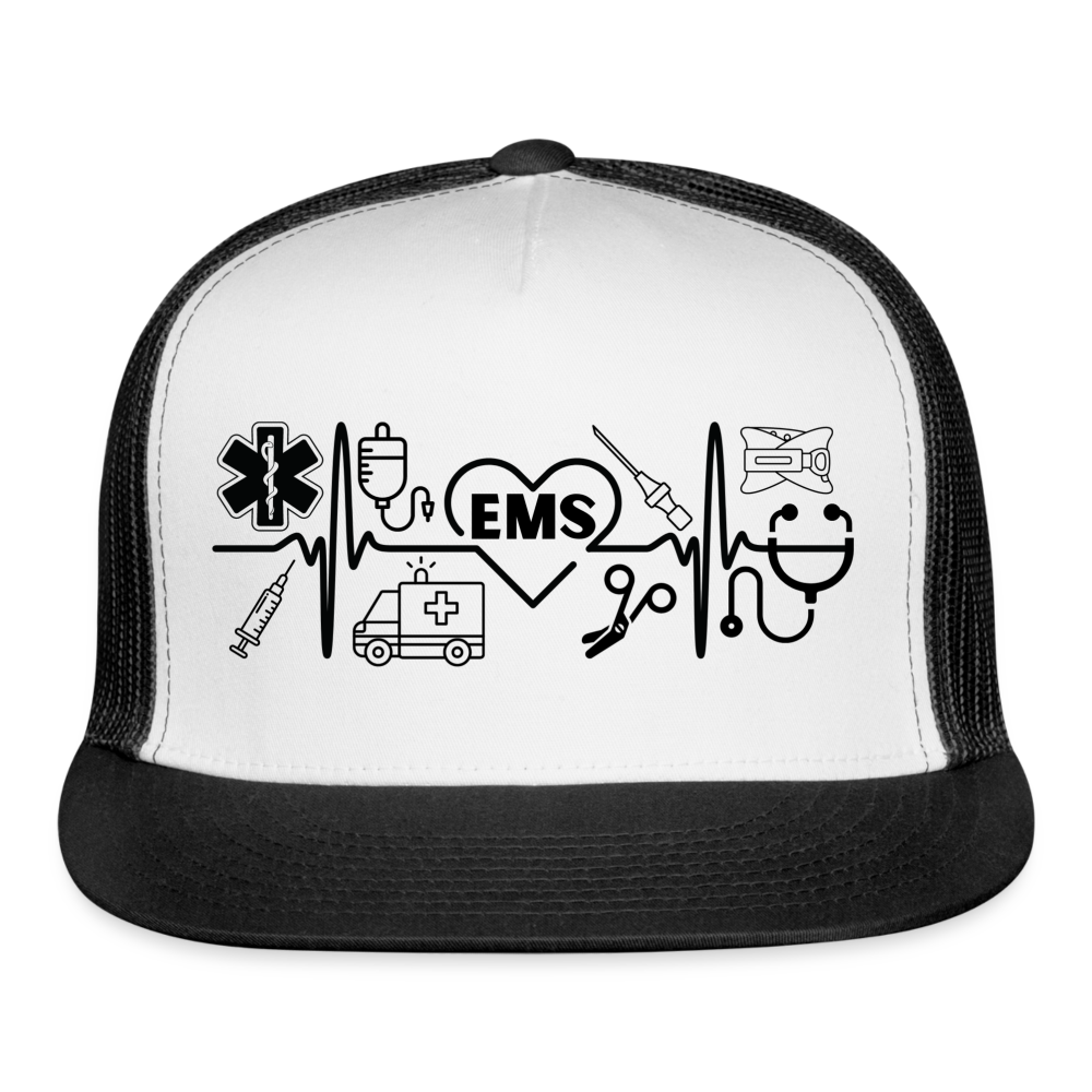 EMS Banner Trucker Cap - white/black