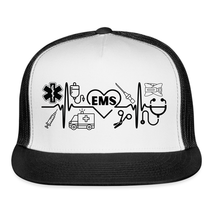 EMS Banner Trucker Cap - white/black