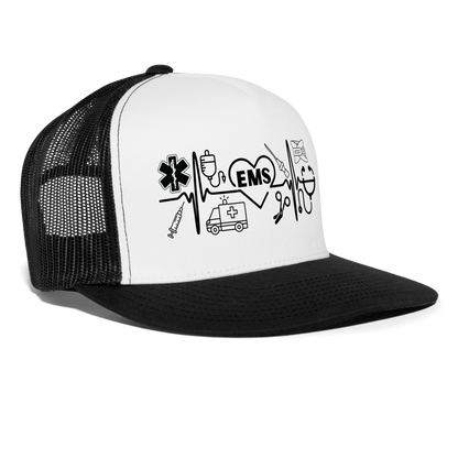 EMS Banner Trucker Cap - white/black