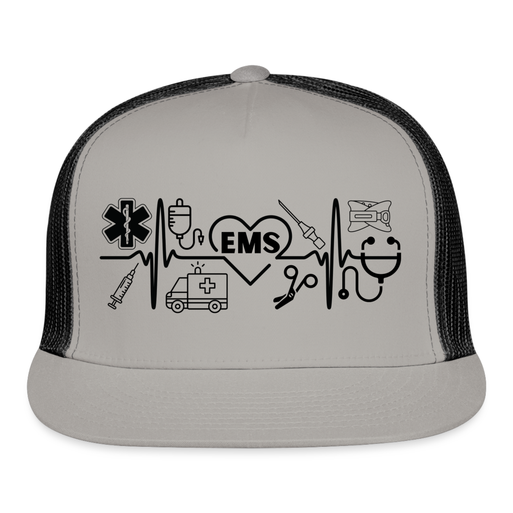 EMS Banner Trucker Cap - gray/black