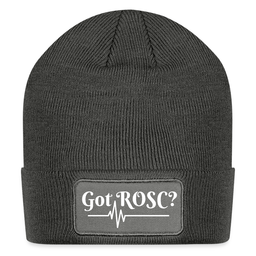 EMS Got ROSC Patch Beanie - charcoal grey