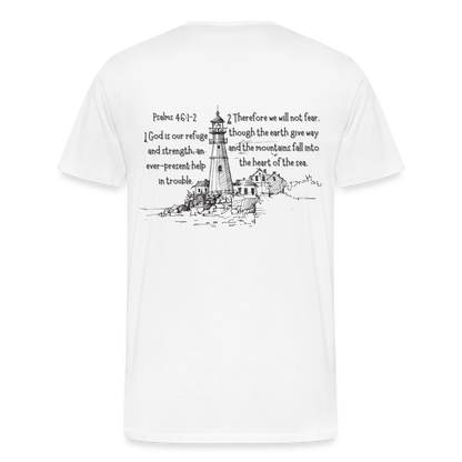 Psalms 46:1-2 T-Shirt - white
