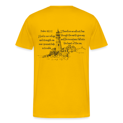 Psalms 46:1-2 T-Shirt - sun yellow