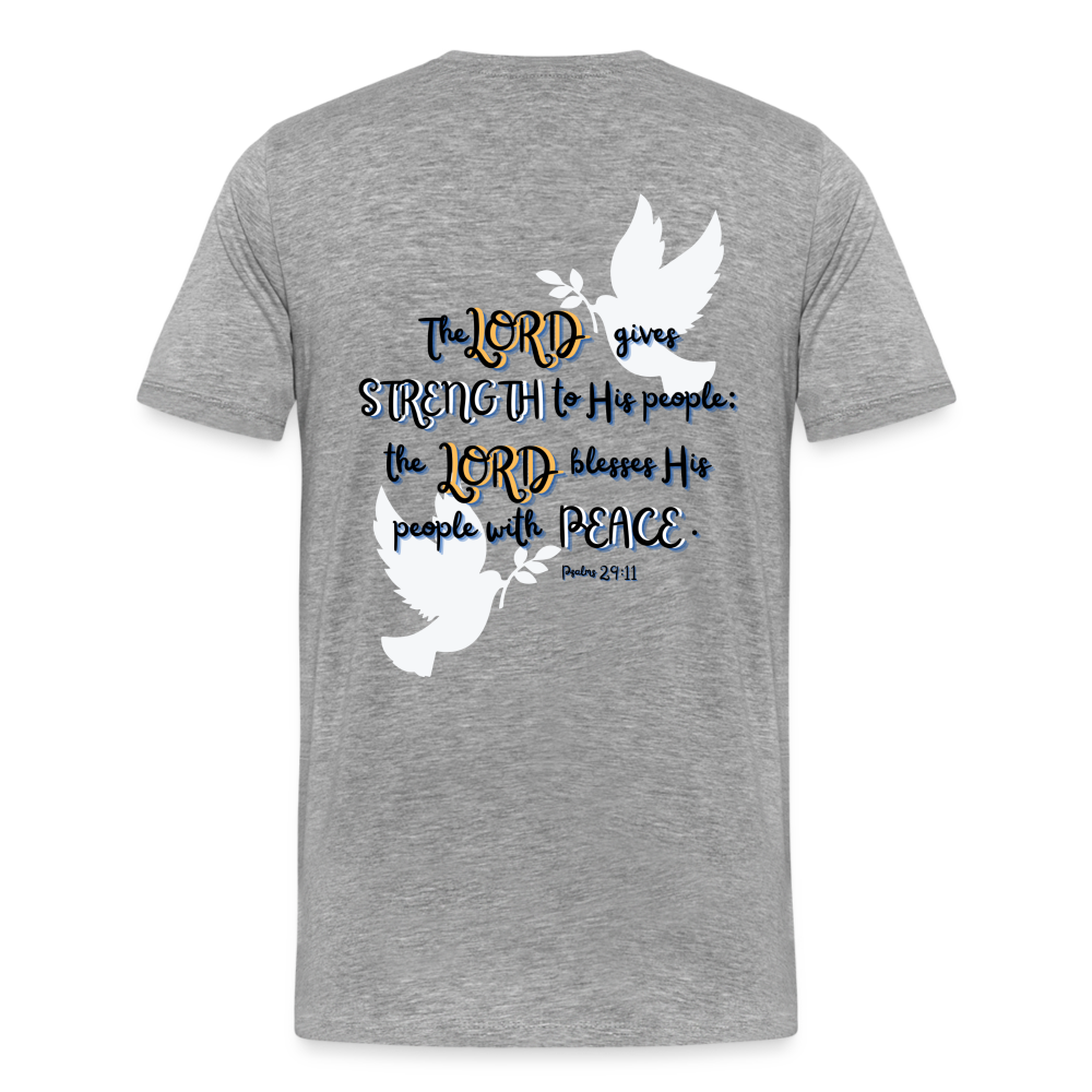 Psalm 29:11 T-Shirt - heather gray