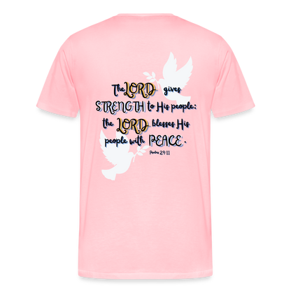 Psalm 29:11 T-Shirt - pink