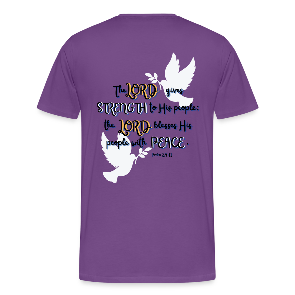 Psalm 29:11 T-Shirt - purple