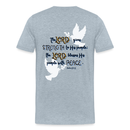 Psalm 29:11 T-Shirt - heather ice blue