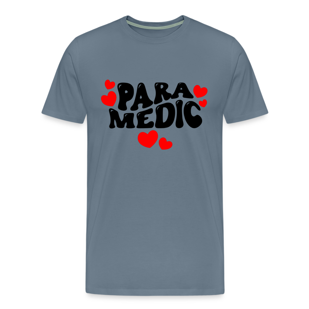 Paramedic Hearts T-Shirt - steel blue