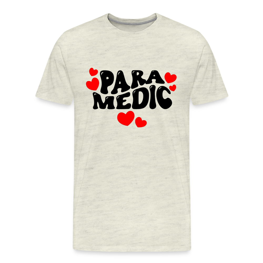 Paramedic Hearts T-Shirt - heather oatmeal