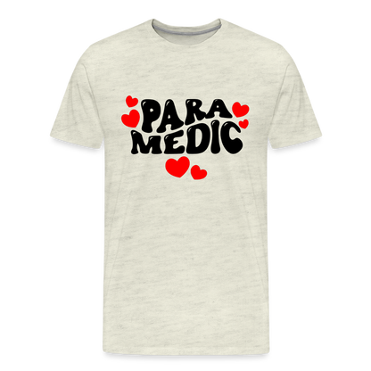 Paramedic Hearts T-Shirt - heather oatmeal