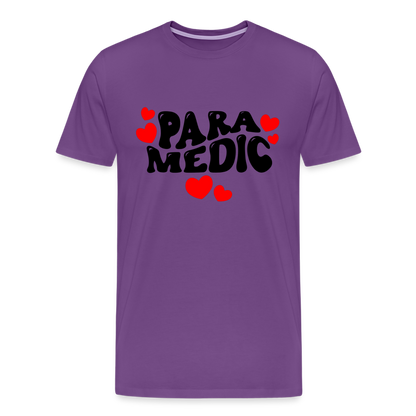 Paramedic Hearts T-Shirt - purple