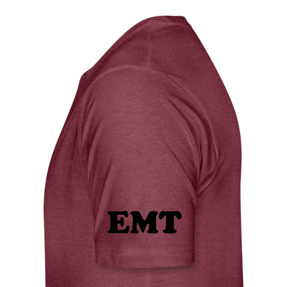 Paramedic Hearts T-Shirt - heather burgundy