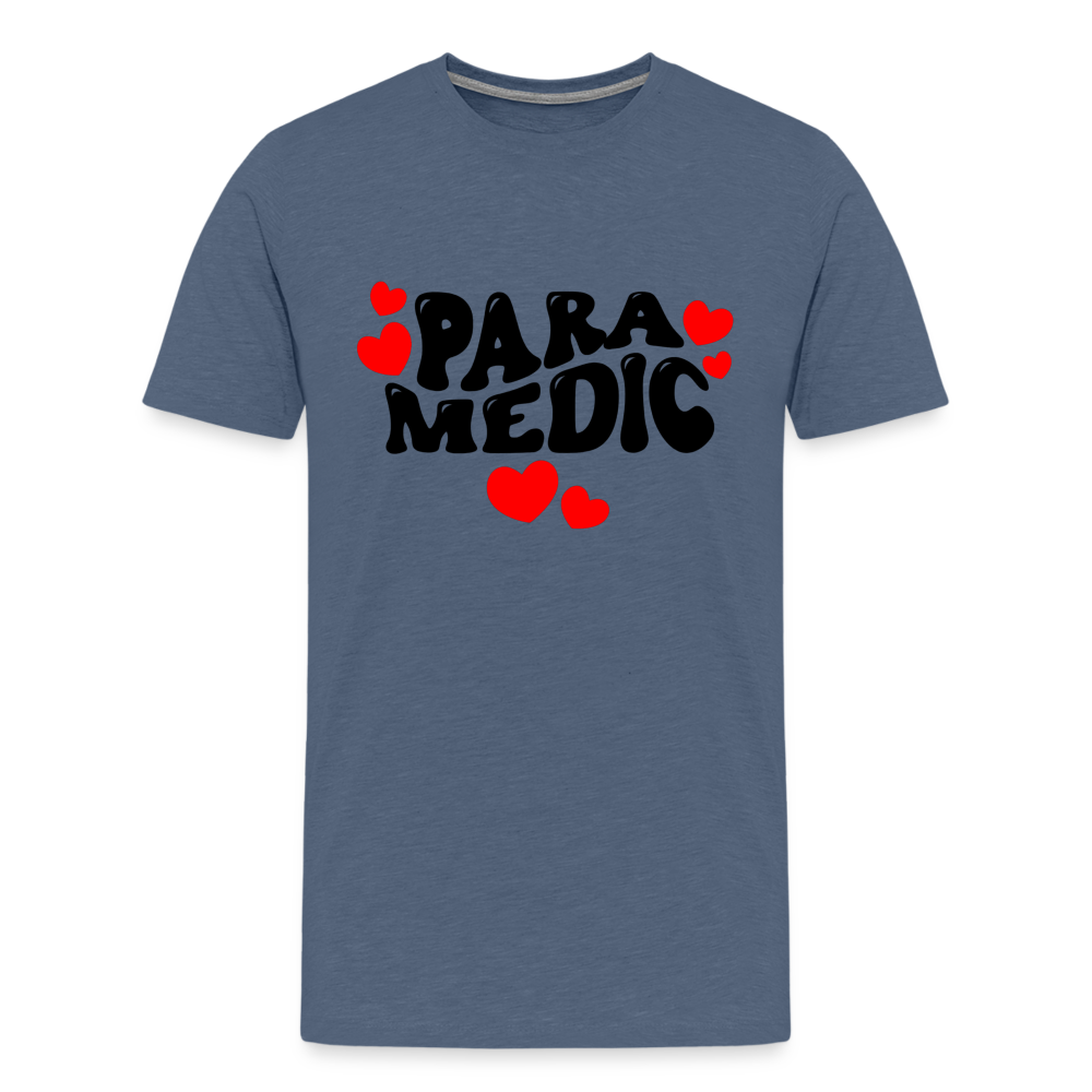 Paramedic Hearts T-Shirt - heather blue