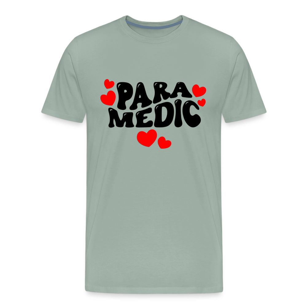 Paramedic Hearts T-Shirt - steel green