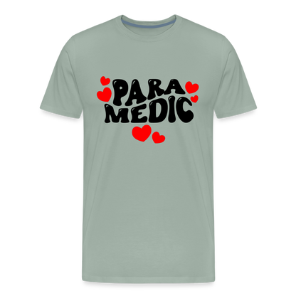 Paramedic Hearts T-Shirt - steel green