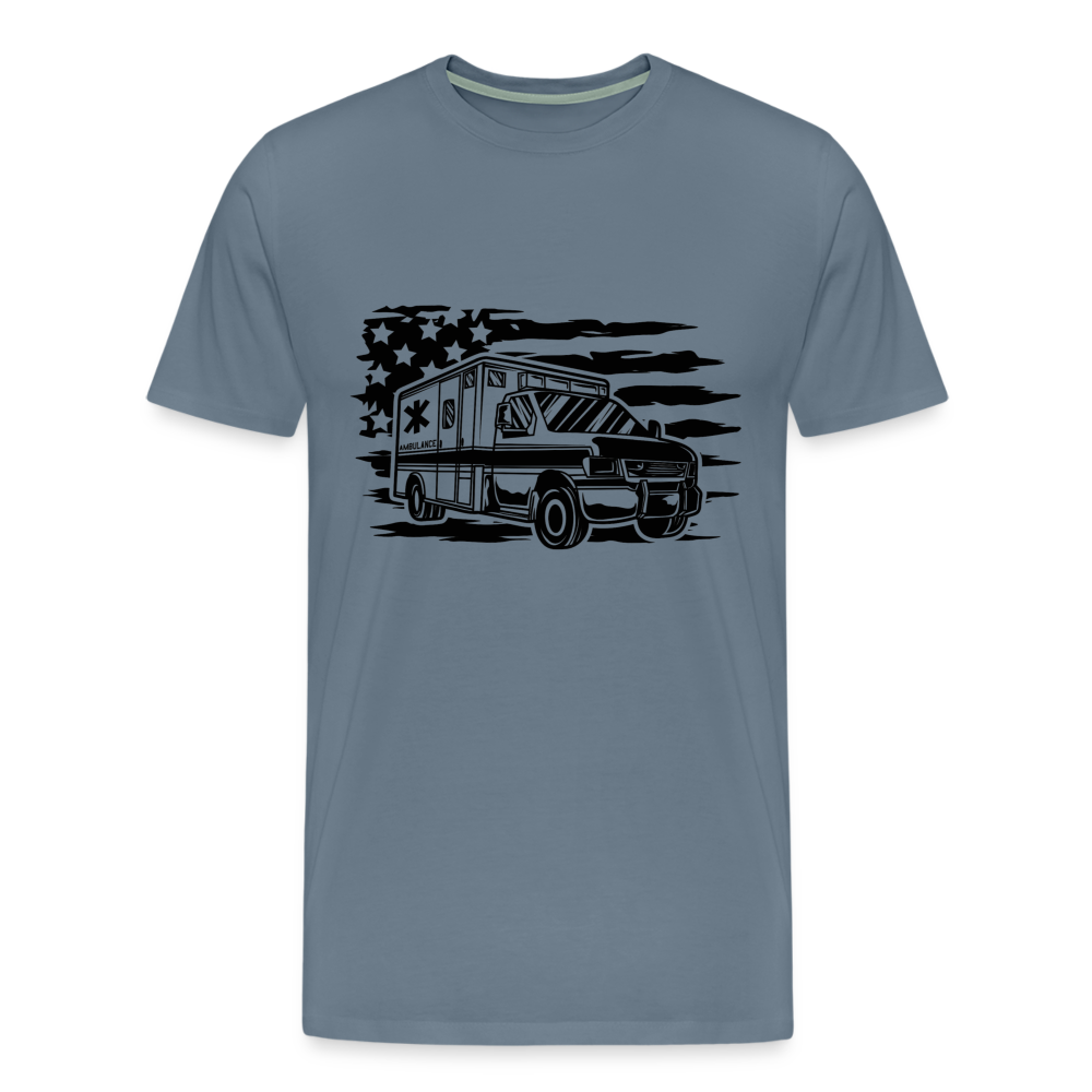 American Flag AMBO T-Shirt - steel blue