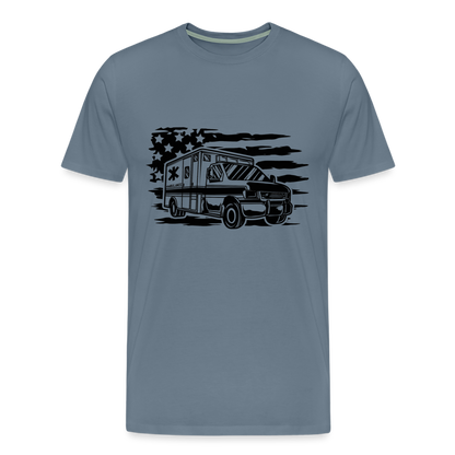 American Flag AMBO T-Shirt - steel blue