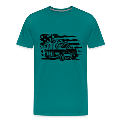 American Flag AMBO T-Shirt - teal