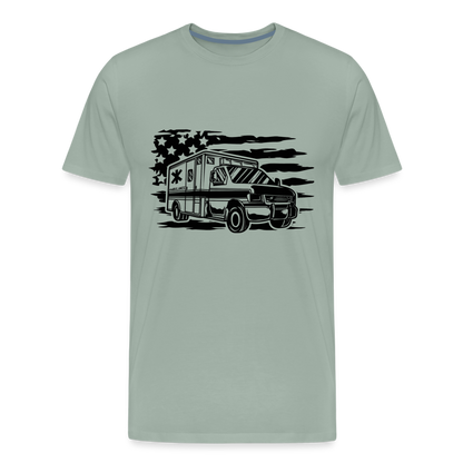 American Flag AMBO T-Shirt - steel green