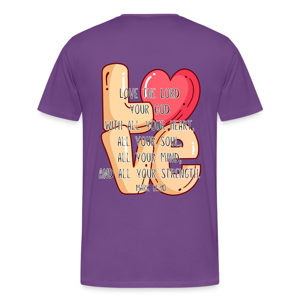 Mark 12:30 T-Shirt - purple
