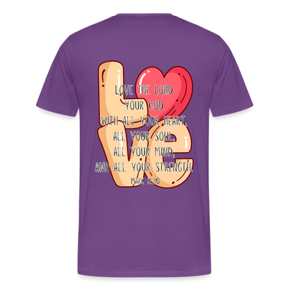 Mark 12:30 T-Shirt - purple