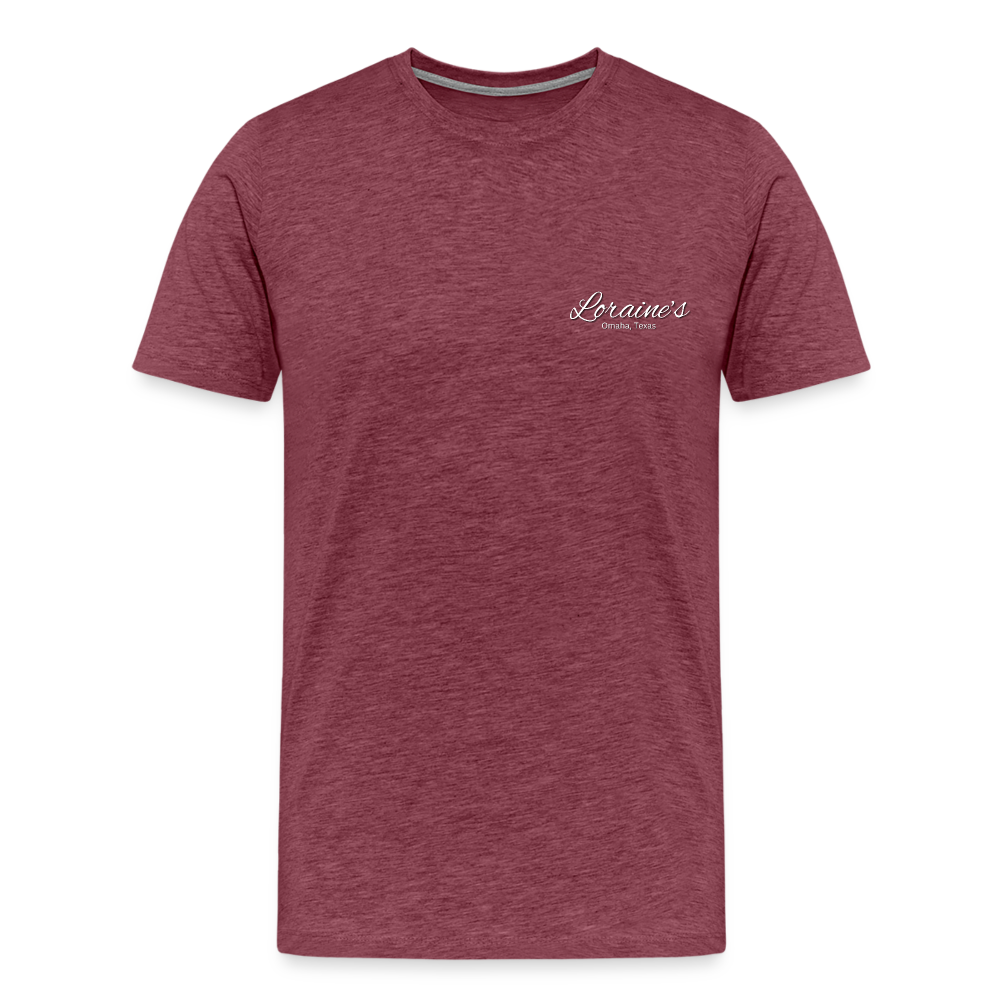 Luke 12:34 T-Shirt - heather burgundy