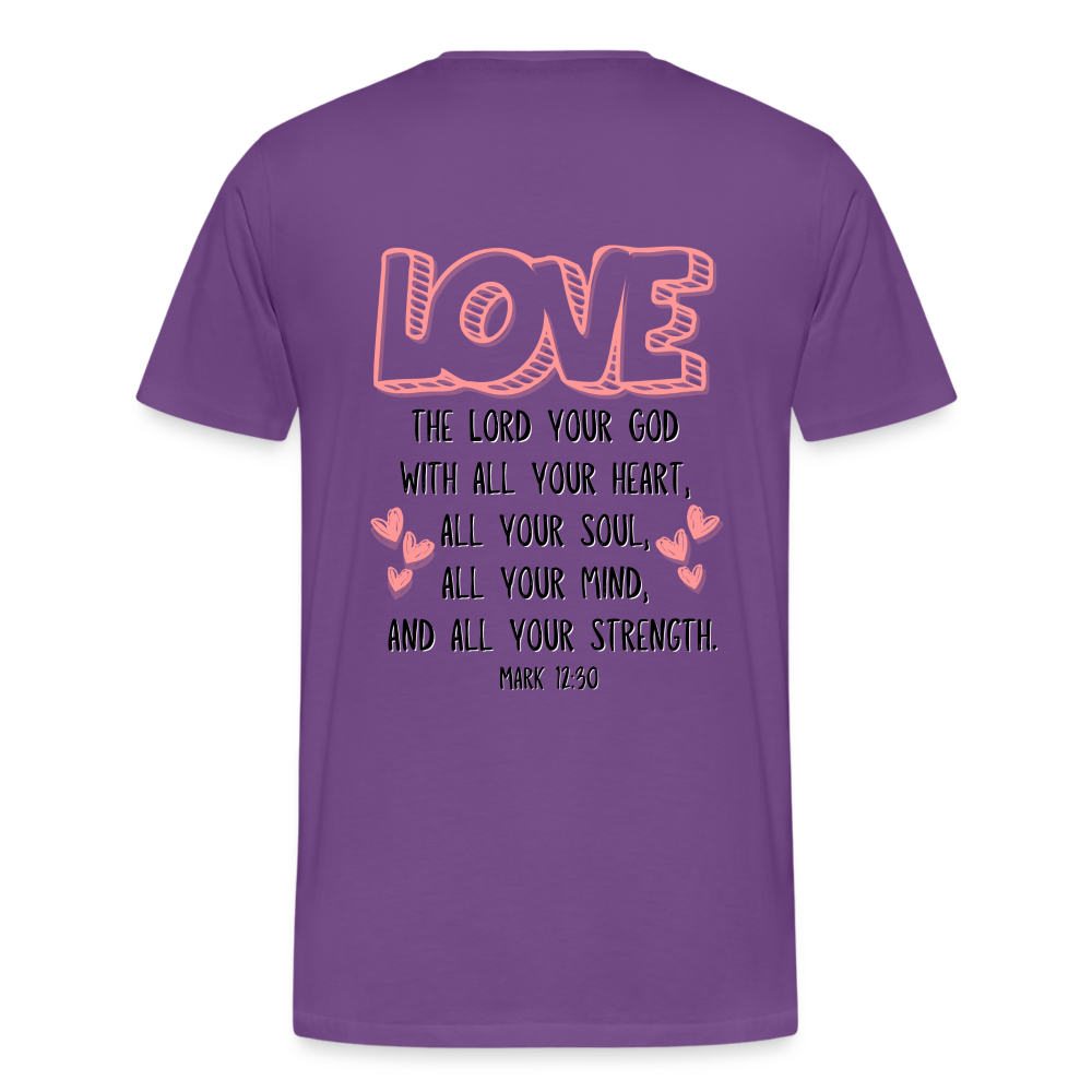 Mark 12:30 T-Shirt - purple