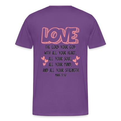 Mark 12:30 T-Shirt - purple