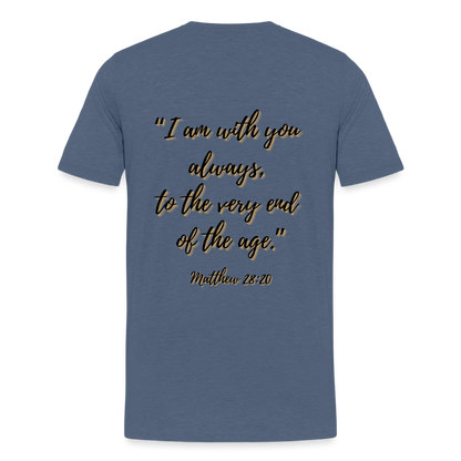 Matt 28:20 T-Shirt - heather blue