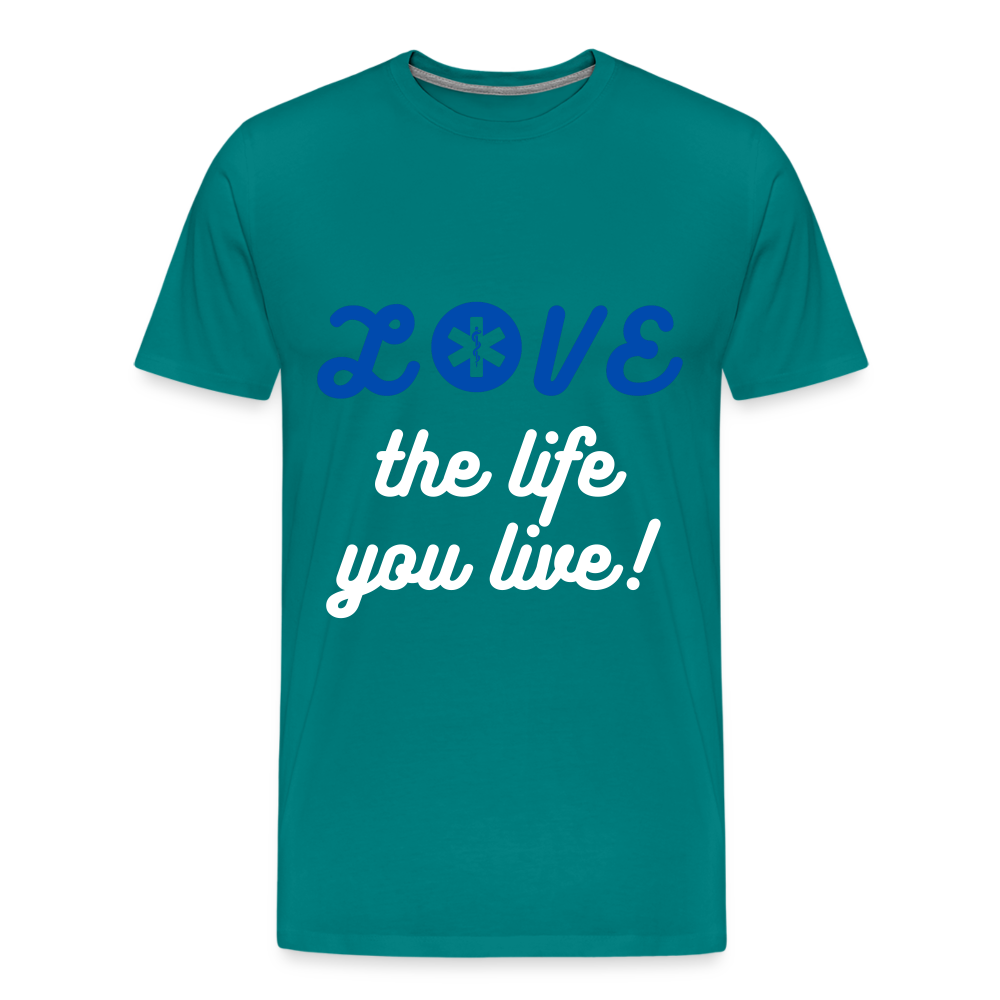 LOVE the life you live EMS T-Shirt - teal