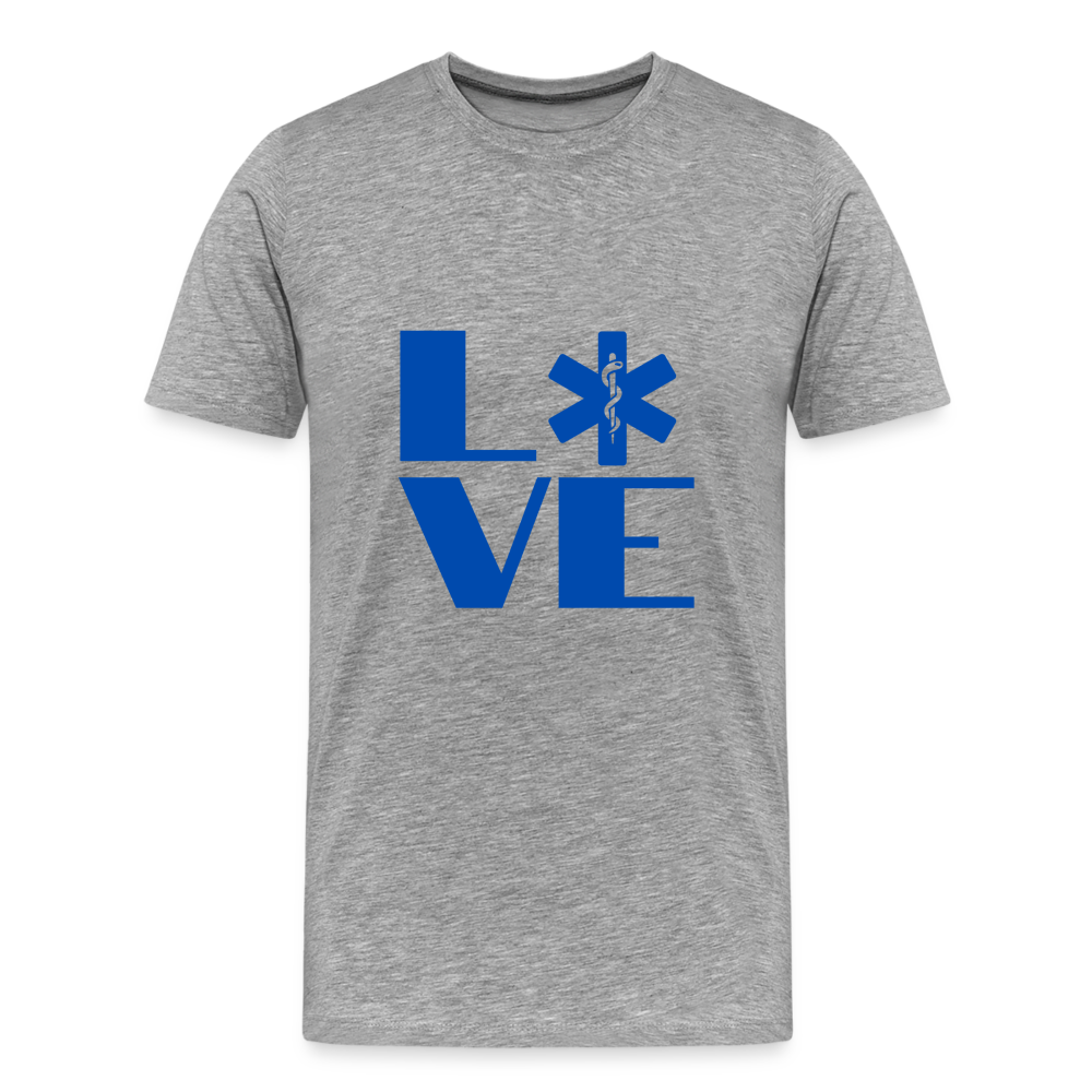 Block Letter Love EMS T-Shirt - heather gray